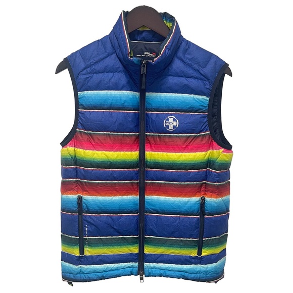 RLX Ralph Lauren Other - Ralph Lauren RLX Canyon Southwest Aztec Down Blue Combo Vest Size Small